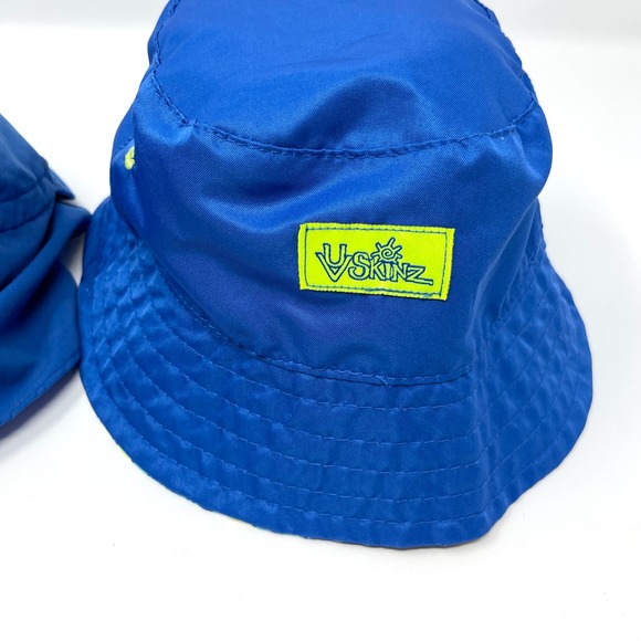 I Play Shark Toddler Boy Reversible Beach Sun Hat In Blue Bundle - Picture 8 of 8